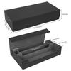 Large Capacity PU Leather Deck Case/Card Box/Showcase with Magnetic Loader, Playmat Storage, 550 Cards, Black & Gray