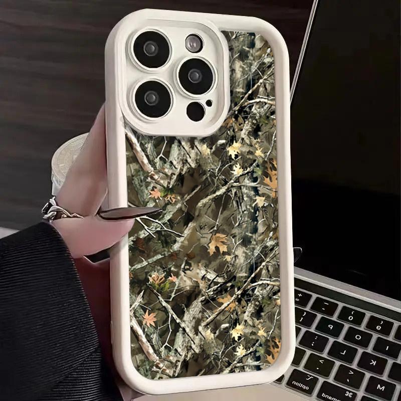 

Forest Camo Tree Branch Art Phone Case for iPhone 17 16 15 14 13 12 11 Series Pro Max Plus Double Layer Protection iphone 17