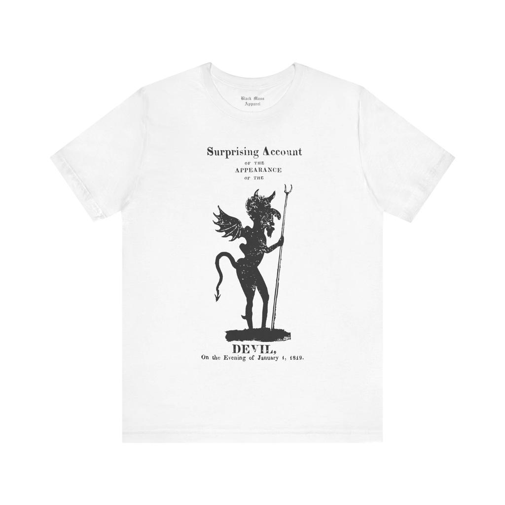 Außen Teufel Retro Holzschnitt T-Shirt Satan Shirt Hexerei Mysterium Schwarze Magie Herren- und Damen-T-Shirt Bequem