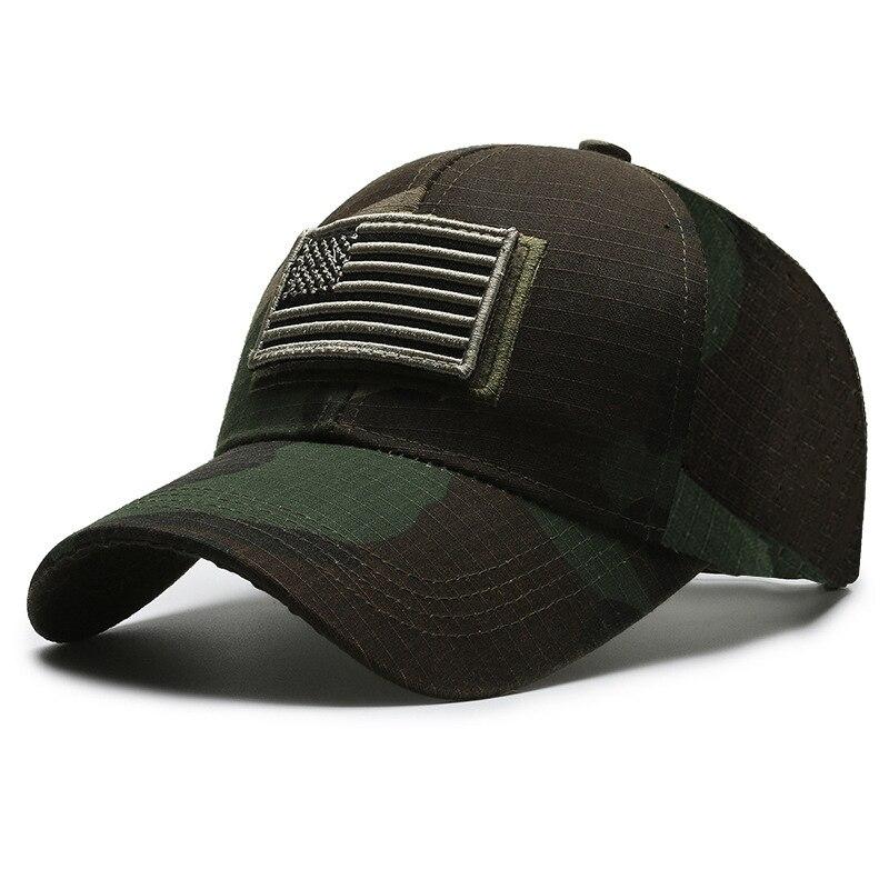 Spring And Summer New Flag Camouflage Sticker Embroidery Baseball Cap Mesh Breathable Cap Men's Outdoor Sports Sunshade Sun Hat
