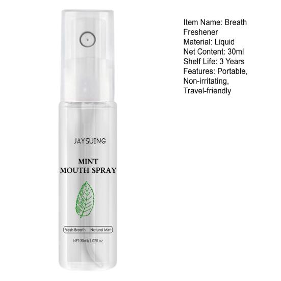 30 ml Atemerfrischungsspray, langanhaltend, tragbar, sofortige Wirkung, sanftes Dating-Accessoire, Mundpflege-Tool, effektives Minz-Mundpflegespray für Paare