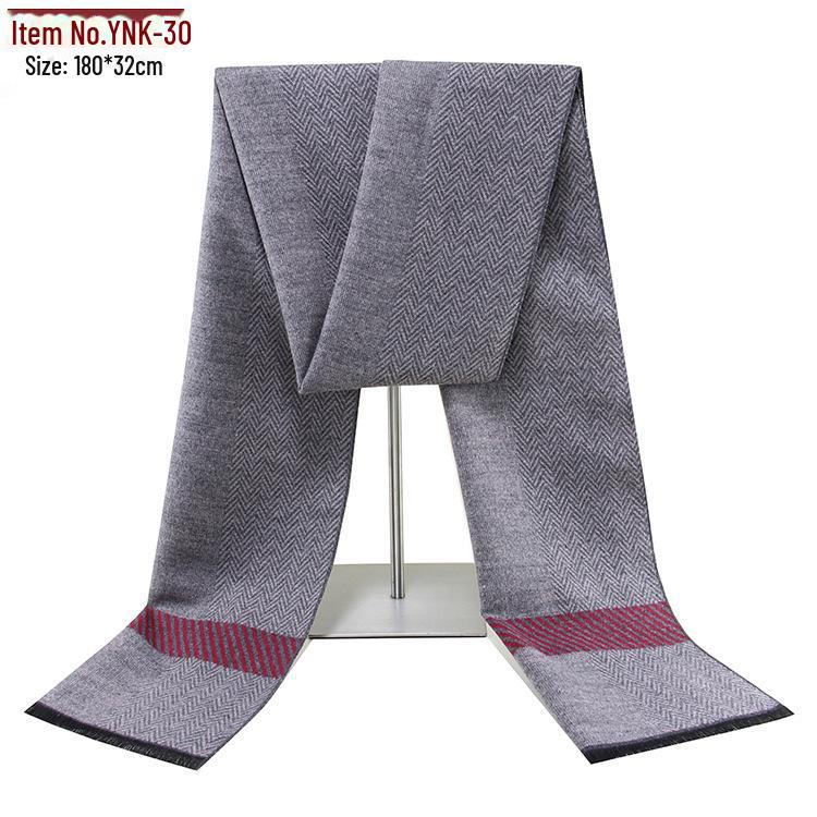 Sciarpa scozzese calda invernale da uomo 2025 - Stile europeo e americano, imitazione cashmere, motivo jacquard