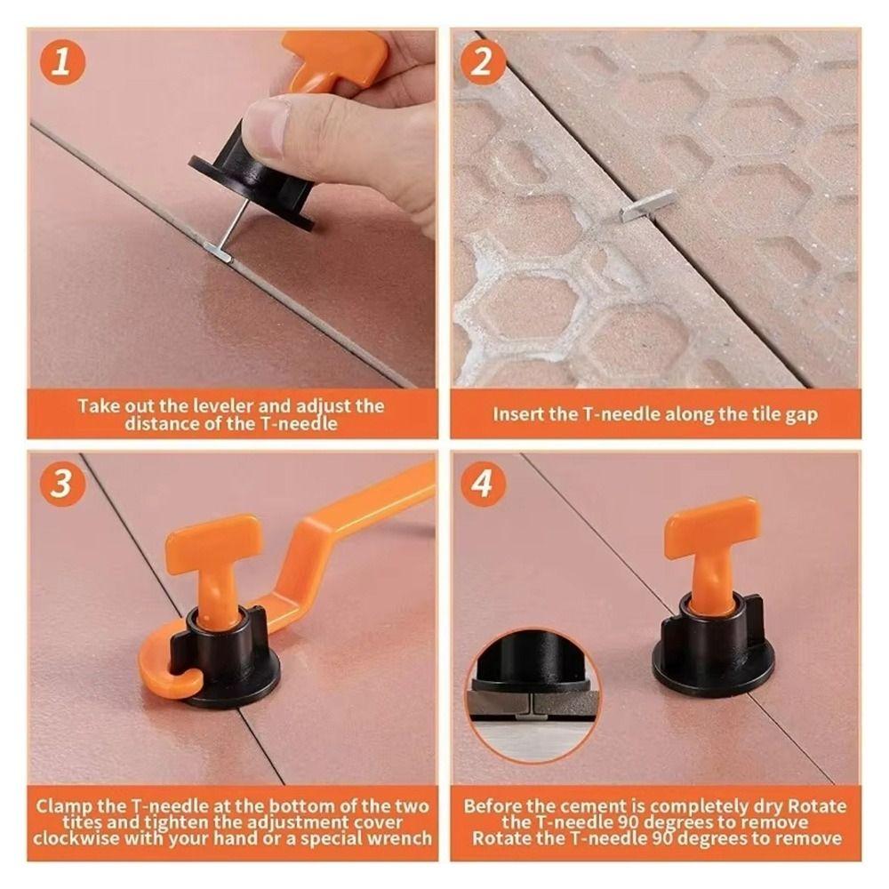 50Pcs Adjustable Tile Spacers Thickened Floor Gap Clips for Porcelain Ceramic Tile Laying