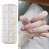 1 Set 3D Nail Art Grids Rhinestone Faux Charm 12 Pearl Bow Rose Flower Nail Design