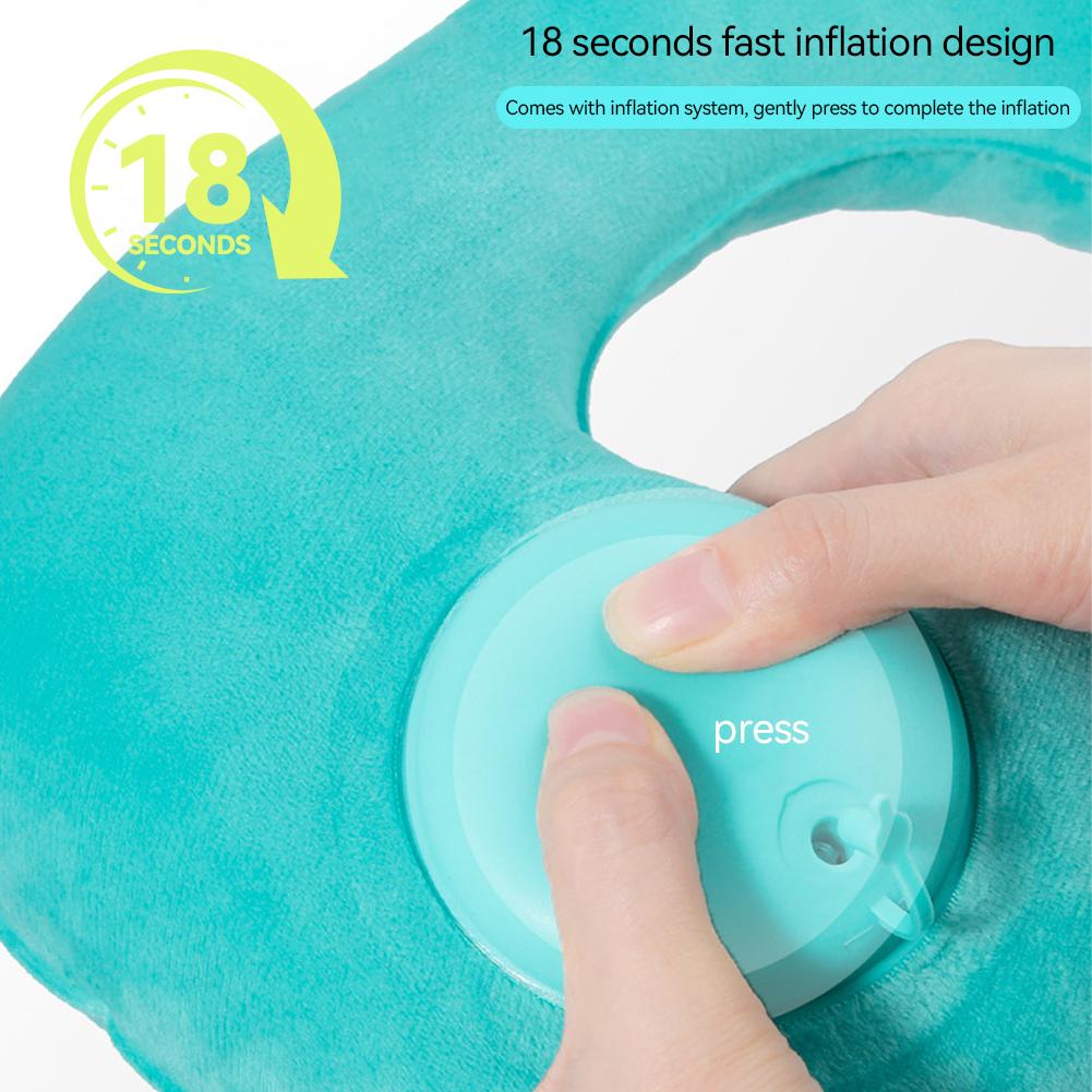 Travel Pillows Airplanes Press Type Inflatable Super Light Portable Neck Pillow U-Shape Inflatable Cervical Vertebr Pillow