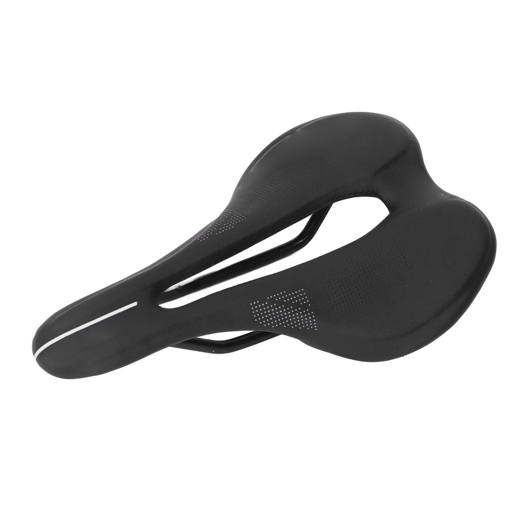 Bike Saddle Shock Absorbing Comfort PU Microfiber Leather Mountain Bike Seat for Road Bike Riding