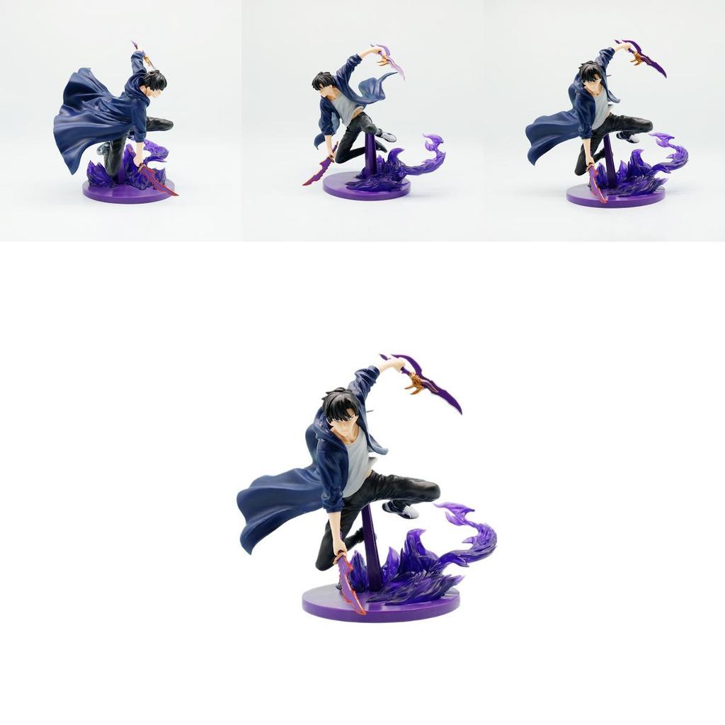 Solo Leveling Sung Jin Woo Pvc Model With Dynamic Combat Stance For Desk Decor