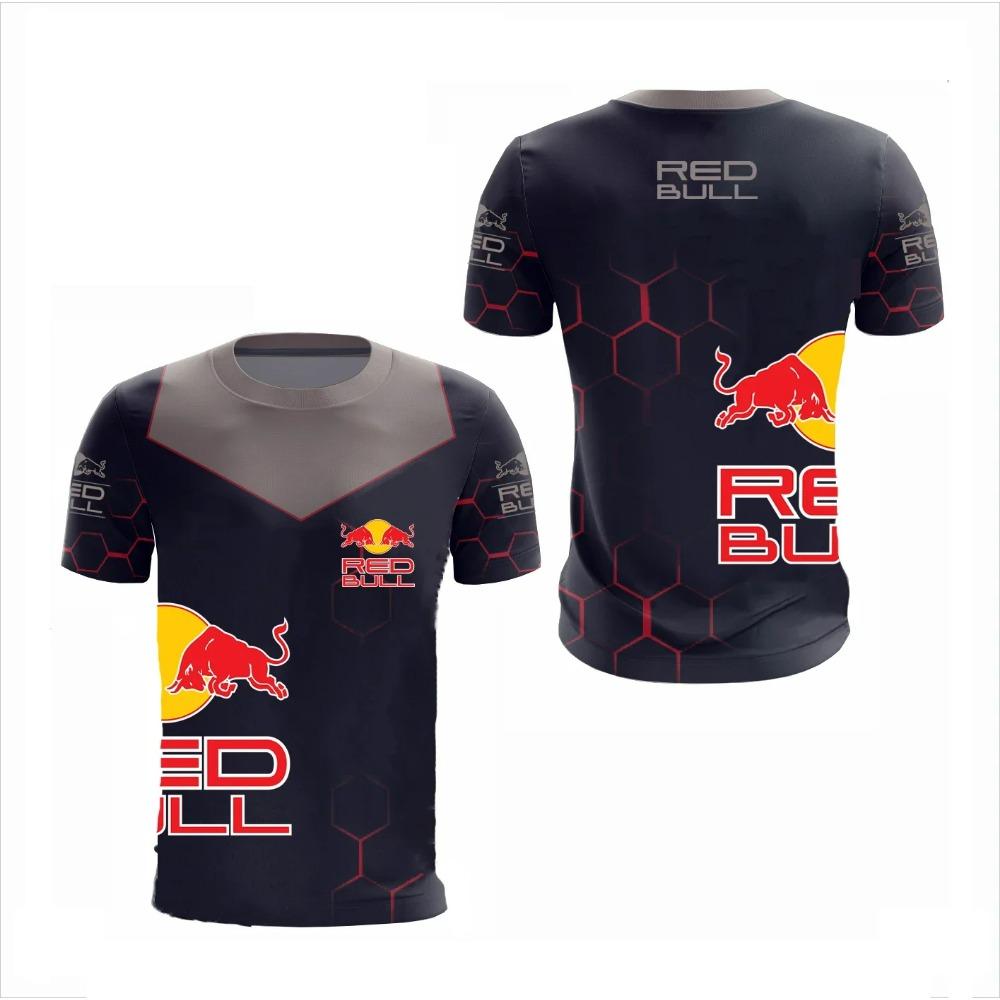 2025 New Luxury Brand Red Bull Racing Team Apparel F1 Formula Racing T-shirt Men's Motorcycle Off-Road Riding Training Shirt