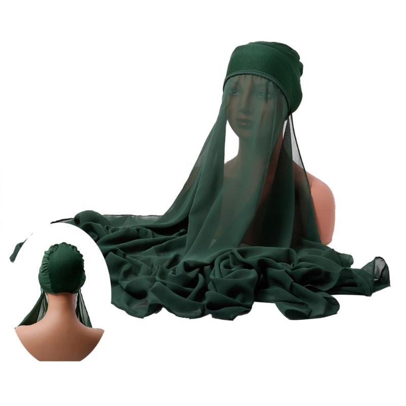 Elegant Draping Chiffon Scarf For Women Head Scarf Wrap With Natural Fall Enhances Style In Prom And Casual Event