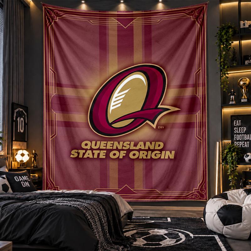 Duvara Asılan Goblen Queensland Maroons Baskılı Kumaş Salon Yatak Odası Ev Dekorasyonu İçin