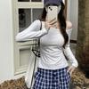 260G Cotton Modal, Spice Girl Slanted Shoulder Long-sleeved T-shirt Women's Autumn and Winter Bottoming Shirt Slim-fitting Top