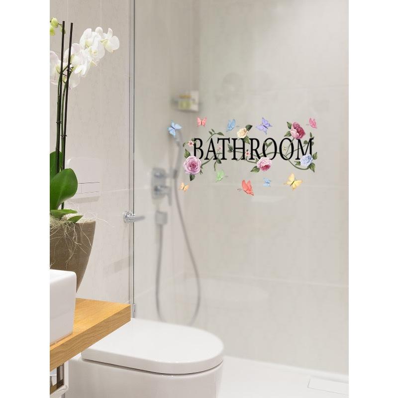 Letter Graphic Wall Sticker, Pvc Waterproof Self Adhesive Wall Art Decor For Home Bathroom Decor, Stickers, Wall Decal, For Home Decorations