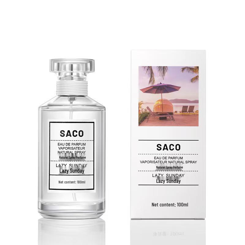 SACO Lazy Sunday Eau de Toilette: Floral Fruity Scent, Fresh & Long-lasting Perfume.