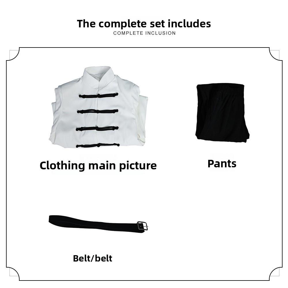 Gintama Cosplay Costume White Kamui Polyester Suit For Anime Role Play XS