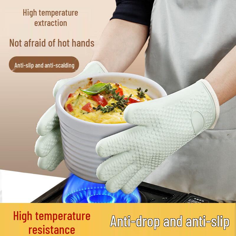 ZISIZ Thickened Silicone Heat-Resistant Kitchen Glove
