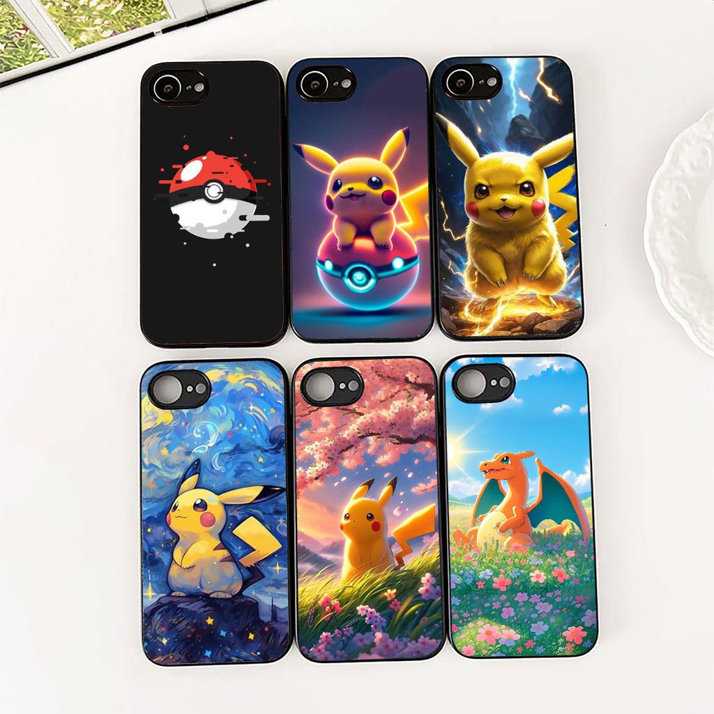 Casing for Apple iPhone 17 Pro XS Max Air 6 7 8 Plus 5 + SE 2022 SE2 16E Phone Cover Soft Case Cartoon P-Pokemons GO P-Pikachus