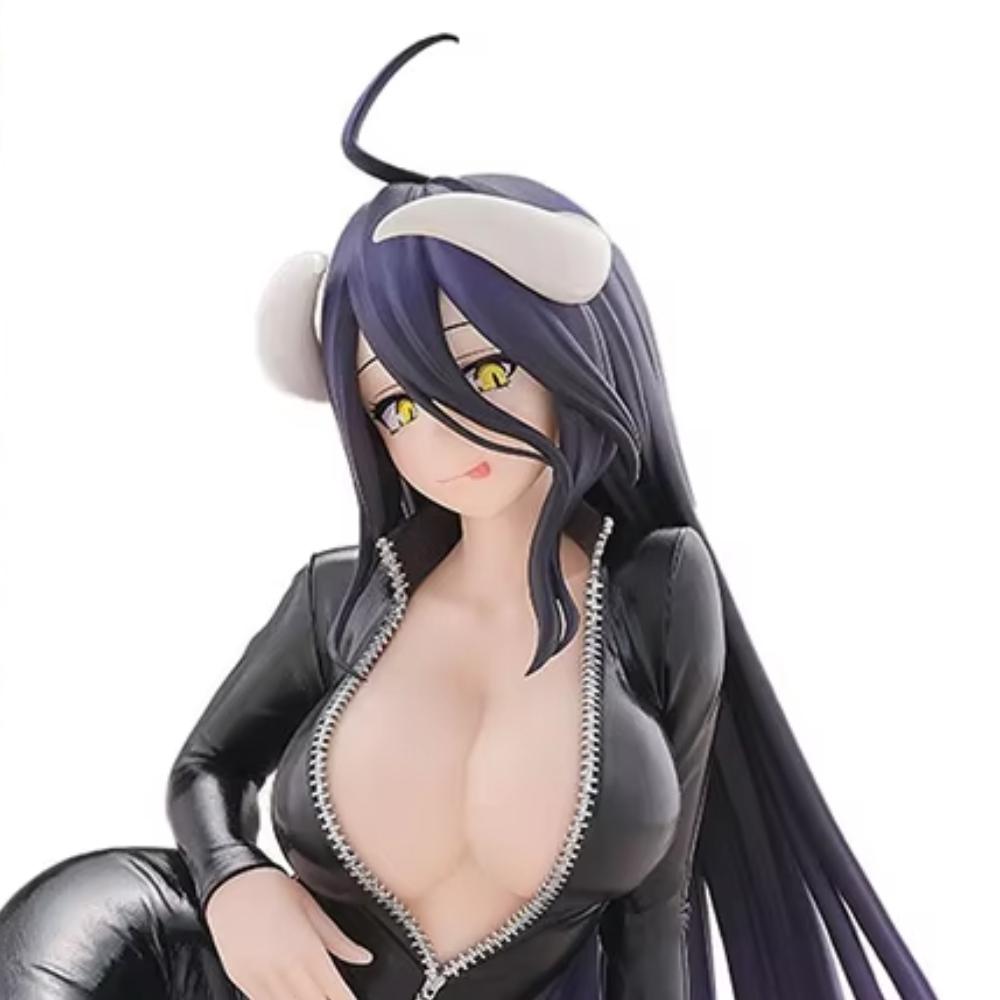 10CM Anime Overlord Albedo Figurka Sedící Kožené Oblečení Oblečená Volný Čas Ver Modelová Hračka Panenka Akční Figurka Stolní Panenka