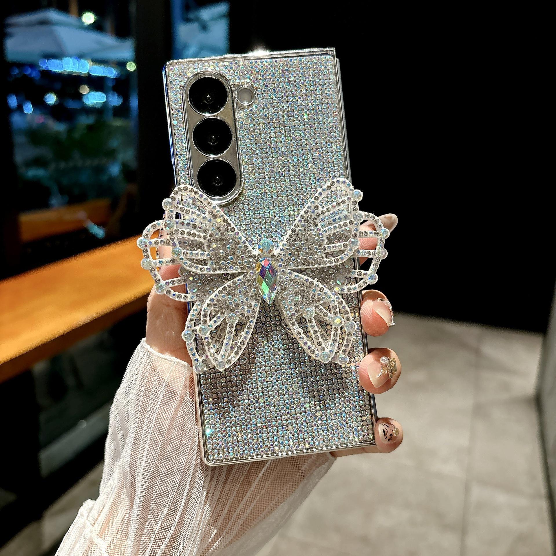 

Luxury Crystal Diamond Bowknot Case for Samsung Z Fold7/Z Flip7 Foldable Phones Samsung Z Fold7