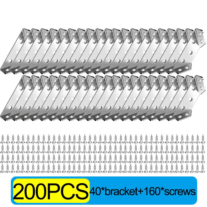 Wholesale Furniture Corner Connector Stainless Steel Angle Code for Cabinet Angle Shelf Support Fixed Brace Kits with Screw