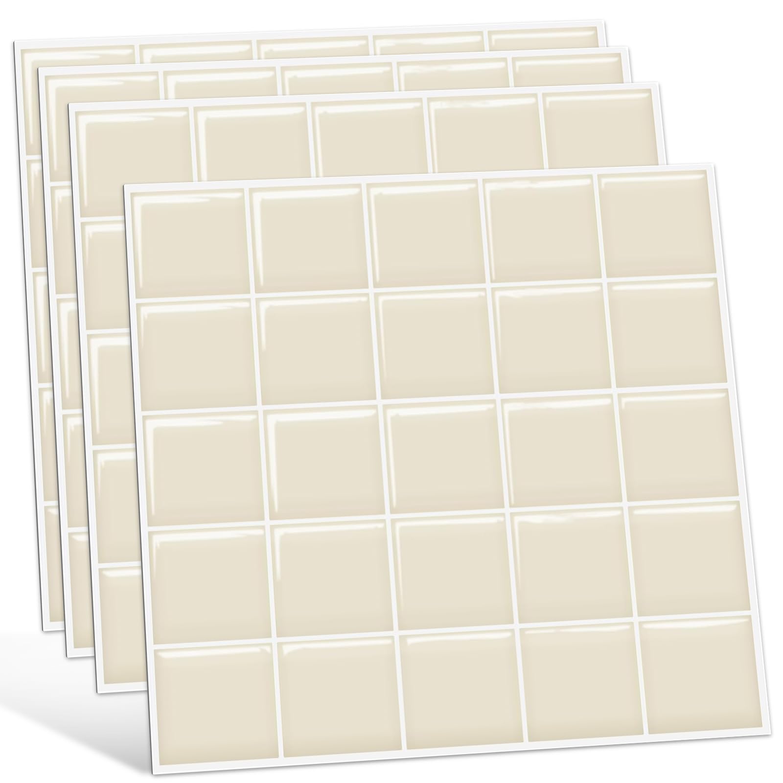 

XINZY 3D Tile Stickers, Waterproof, Stain-Resistant, Heat-Resistant, Brick Pattern, Removable, DIY Remodeling Sheet for Kitchen, Bathroom, Toilet, Fur
