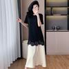 Chic Plus Size Lace Patchwork Maxi Dress - Summer 2026