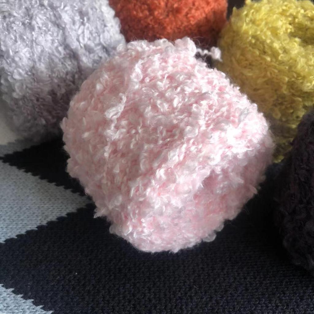 Hand-Knitted Wool Loop Yarn for Doll Hair, DIY Projects, and Scarf/Hat Knitting