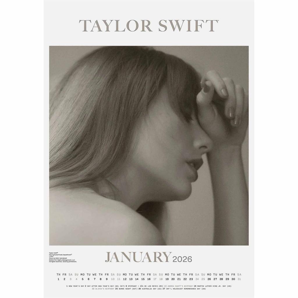 Taylor Swift 2026 A3 Wall Calendar