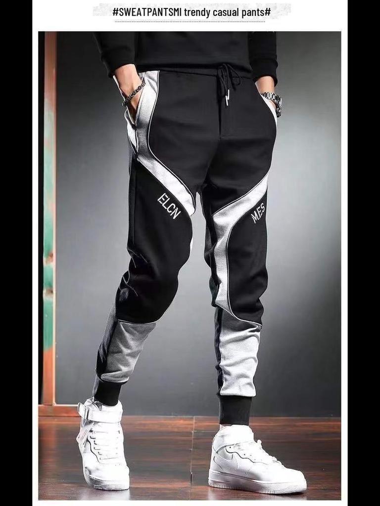 Men's Trendy Loose Sports Overalls - Summer Stitching Leggings & Casual Trousers