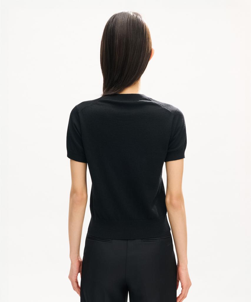KENZO Women'S Rws Kenzo Signature Merino Pullover Short Sleeve Top K263Aw3402Bkx