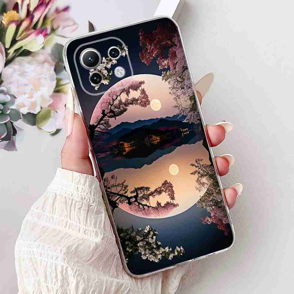 For Xiaomi Mi 11 Lite 4G Case M2101K9AG Colorful Flower Butterfly Soft Silicone TPU Cover For Xiaomi Mi 11Lite 5G 6.55" Bumper