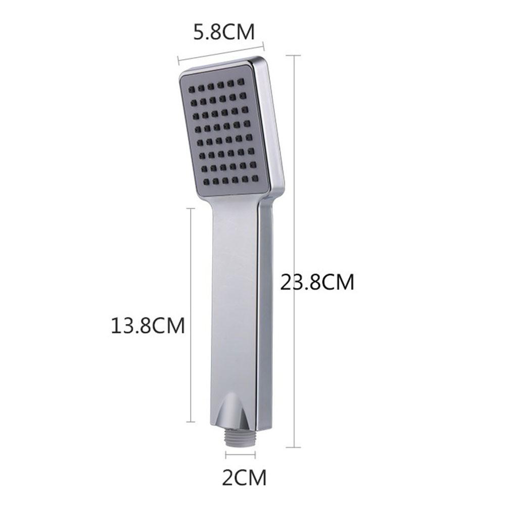 Moderner quadratischer Duschkopf Hoher Durchfluss Einzelnes Strahlbild Poliertes Chrom Hände