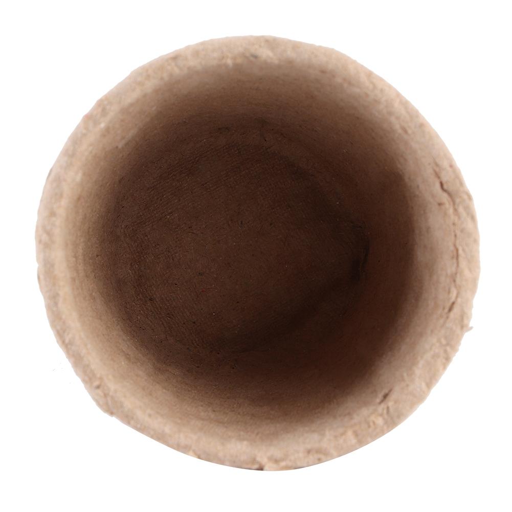 50Pcs 6x6CM Round Degradable Paper Pulp Peat Pots Plant Nursery Cup Use for Gardening