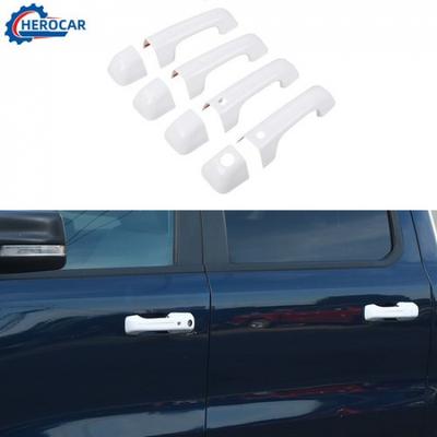 White Door Handle Protector Shell Decor Cover Trim  For -24 Dodge Ram Access
