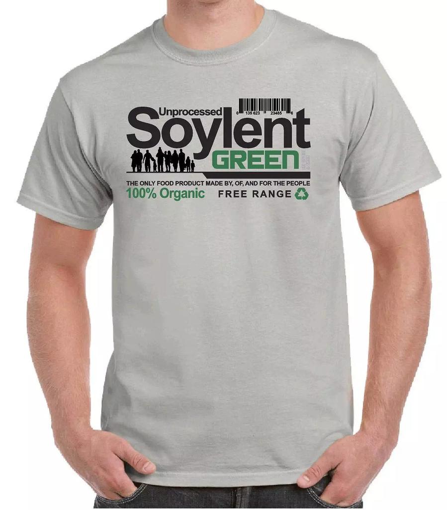 Summer SOYLENT GREEN T-SHIRT T SHIRT CLOTHING 100% COTTON RAT ROD HOT ROD VINTAGE