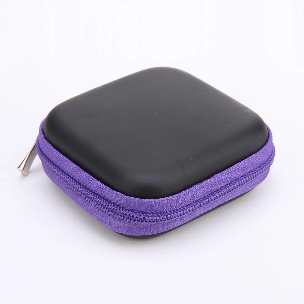 Earphones Case Carry Bag Portable Mini Zipper Headphone Bag Hard Aseismic Moisture Proof Headphone Bag Storage Box Headset Case