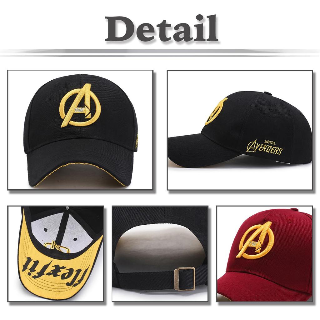 Baseball UV CZA476 [White Fang] Hat, Cap, Cap, Embroidered, Sports, Casual, Protection, Stylish, Men's, Women's, (Black Yellow)