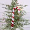 Christmas Ornaments Christmas Tree Pendants Candy Lollipop Santa Claus Crutches Plastic Toy New Year Party Hanging Decoration