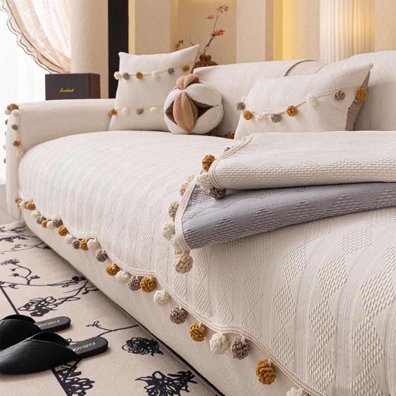 Special-Shaped Cream Wind Sofa Cushion Universal In All Seasons  New Non-Slip Seat Cushion One-Piece Straight Row Cushion