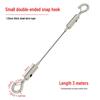 Adjustable Dual-Head Hook Steel Wire Sling with Locking Buckle for Picture Hanging