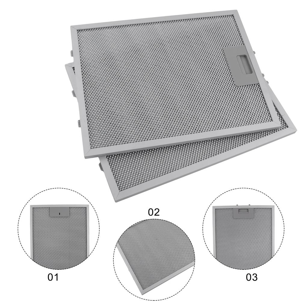 2PCS Cooker Hood Filters Metal Mesh Extractor Vent Filter 320 X 260 Mm Replacement Oil Filter Screen Heating Cooling