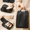 1 Stück Schwarze Oxford-Stoff Reise Schuhaufbewahrungstasche, Basketball- und Fußballschuhtasche, Tragbare Geschäftsreise Hausschuhtasche
