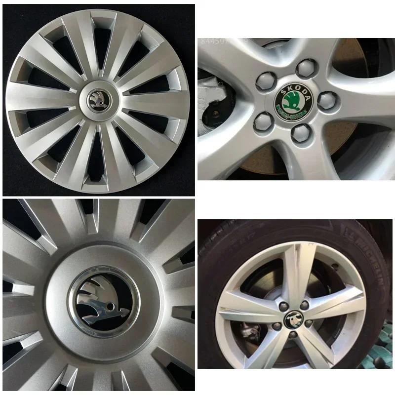 2025 New 56/60/65mm Car Wheel Center Cover Caps Badge for Skoda Logo Superb Kamiq Octavia A7 Tour Yeti Fabia Rapid Kodiaq RS Kar