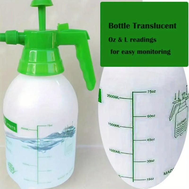 1/2 Gallon Handheld Pump Sprayer, 2-Pack Garden Pressure Sprayer with Adjustable Brass Nozzle, Multi-Purpose 75oz Water Spray Bo