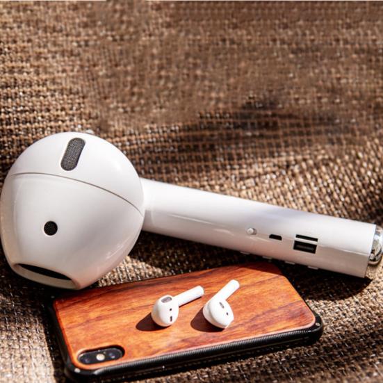 Wireless Bluetooth-compatible 5.0 Large Solid Color Earphone Shape Speaker Music Player