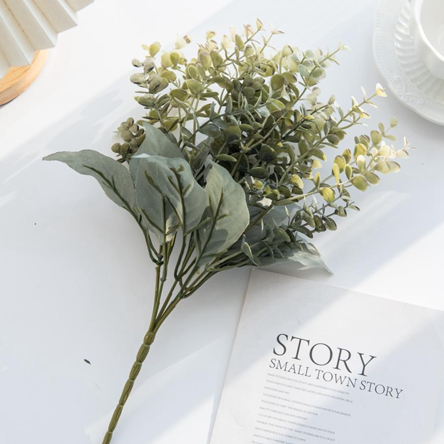 

Artificial Plant Eucalyptus Valentine s Wedding Brial Bouquet DIY Gifts Wreath Home Room Table Decora Vase Candy Box Accessories 1pc светло-зеленый