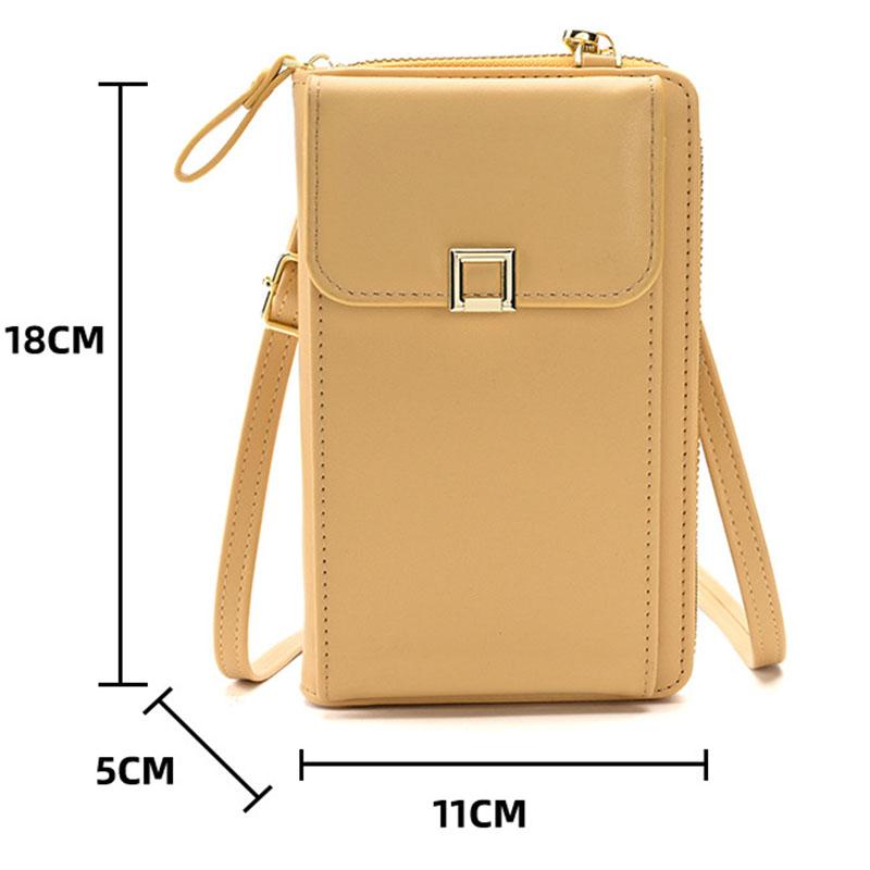 Dámská taška Taška na mobilní telefon Crossbody taška Taška na jedno rameno Multifunkční dlouhá peněženka
