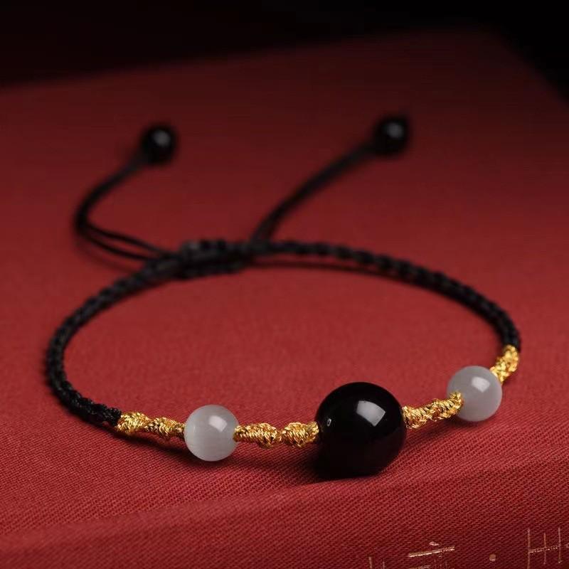 Bohemian Color Ethnic Style Hand-Woven Beaded Bracelet French Holiday Style Adjustable Bracelet Summer