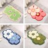 New Small Fresh Bathroom Flocking Moisture-wicking Carpet Floor Mat Toilet Home Slip-resistant Mat Bedroom Door Mat