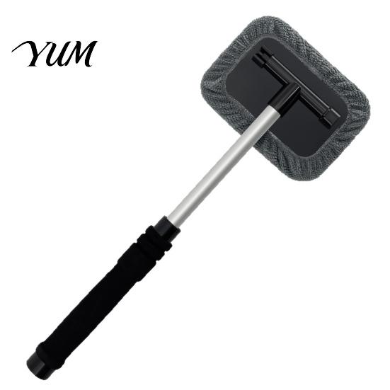 Rotating Head Glass Wiper Car Windshield Cleaner with Retractable Handle & Microfiber Pads, Auto Fog And Dust Removal Tool Cleaning for SUVs