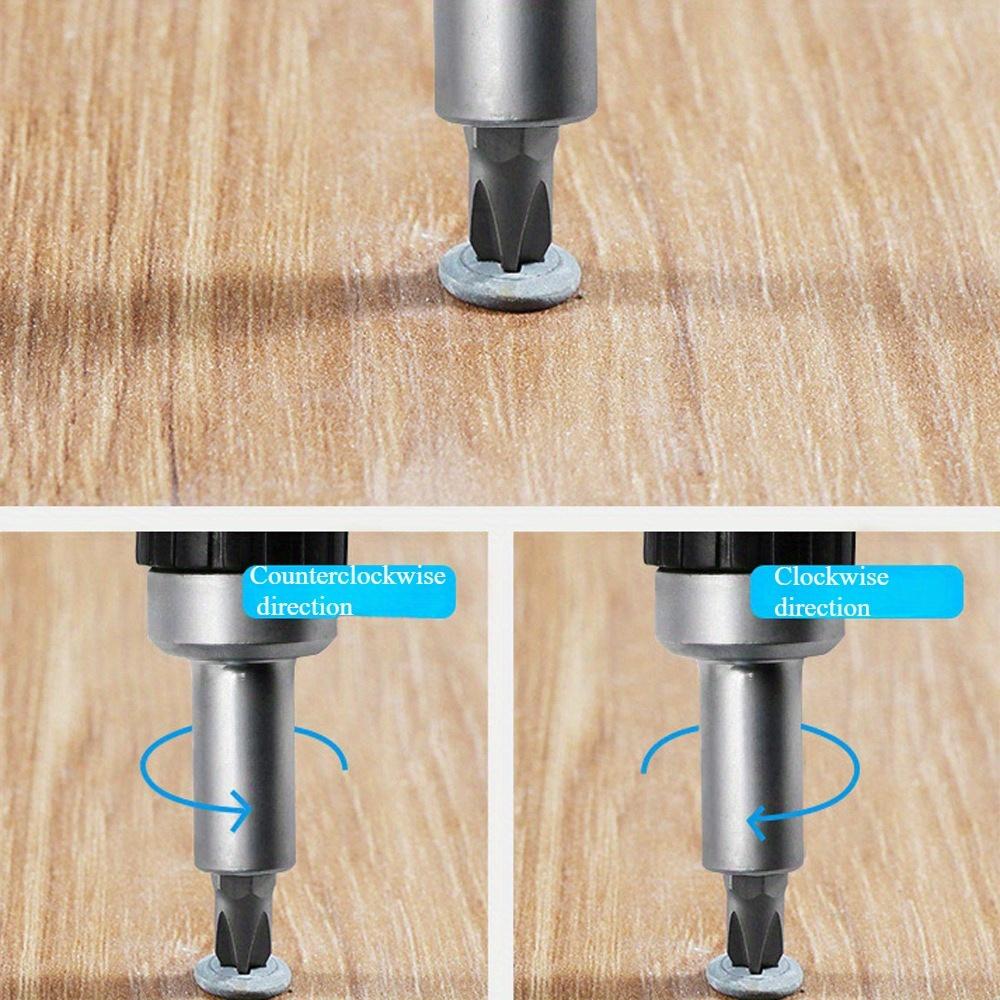 Small Ratchet Handle 6.35mm/0.25inch Hex Socket with Built-in Magnetic Ring Household Ratchet Screwdriver.